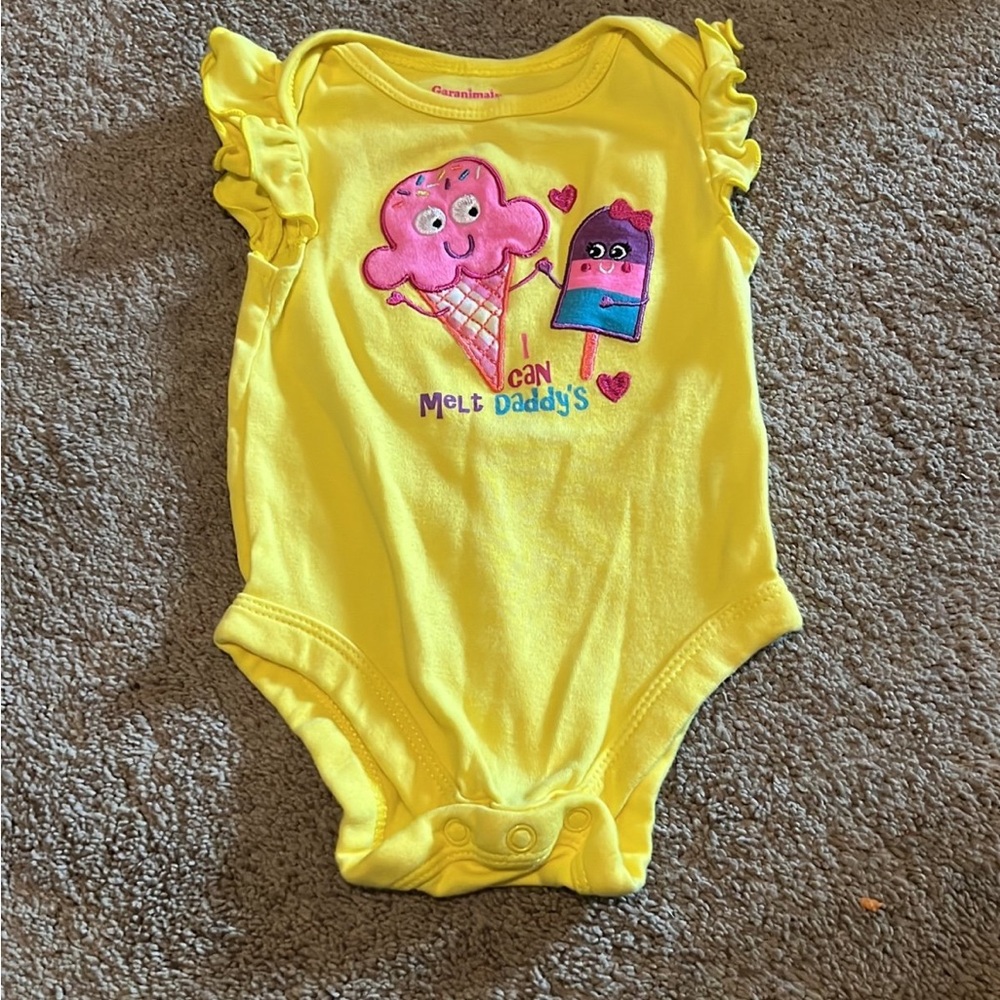 Garanimals Yellow Bodysuit with Ice Cream Design